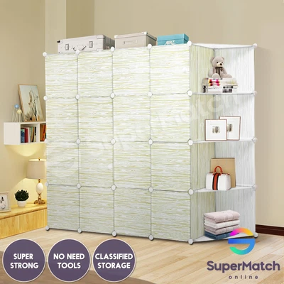 $89.55 • Buy Cube Storage Cabinet Shoe Box Toy Book Organizer Rack Shelf Wardrobe Cupboard