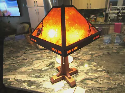 Mission Style mica Lamp Co.pasadena Oak Table Lamp • $565