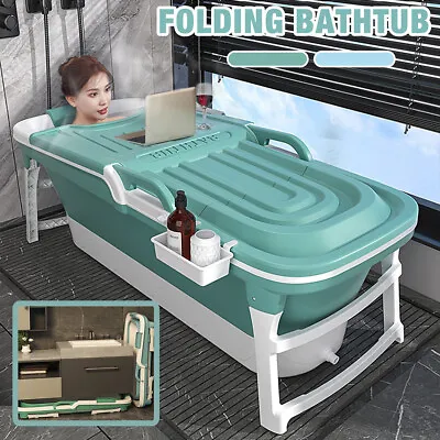 $166.96 • Buy Portable Adult Bathtub Water Tub Folding Spa Bath Bucket Barrel Soaking Sauna 1