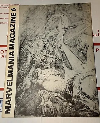 RARE MARVELMANIA MAGAZINE #6 (Marvel Comics 1970) Neal Adams Cover Stan Lee Bio • $35
