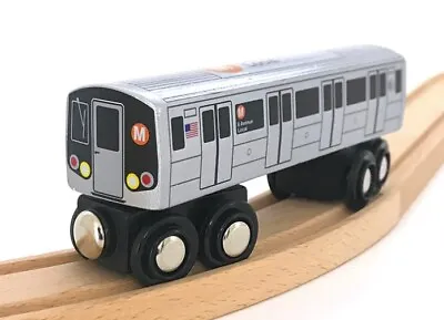 Munipals MP01-110M Wooden Subway M Train NYC MTA Nassau Street Local R160 Car • $24.95