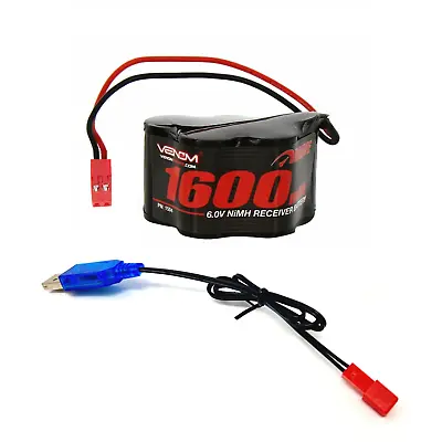 £14.99 • Buy RC Car 6.0V 1600mAh NiMH Rechargeable Receiver Hump Battery Pack - USB Charger