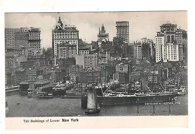 New York City NY Tall Buildings 1902 Ship Vintage Postcard • $8.85