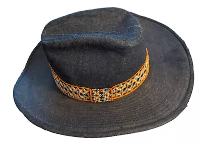 Vintage Duke Collection Blue Chambray Western Hat Size S 6 3/4 - 6 7/8 Preowned • $45.36