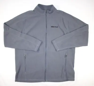 Marmot Men's Lightweight Fleece Jacket Full Zip Mock Neck Gray Size XL • $19.99