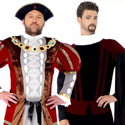 Royal Tudors Mens Fancy Dress Medieval Renaissance Book Day Week Adults Costumes • £39.99
