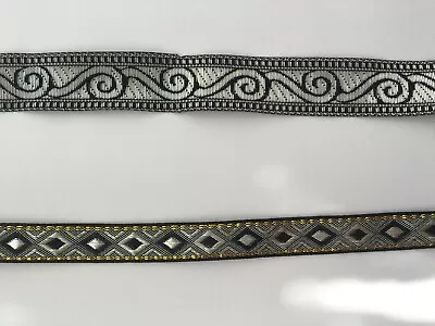 £3.02 • Buy  Jacquard Woven Ribbon/Trim  Polyester 1.2/2 Cm Cm Width 1 Yard 
