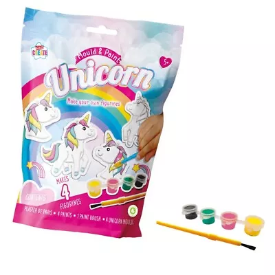 Make Mould & Paint Your Own Unicorn Plaster Figures Craft Activity Toy PMOJ • £3.95