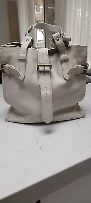 Country Road Beige Large Genuine Leather Tote In Great Condition • $49.95