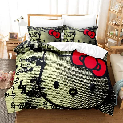 Idol Hello Kitty Duvet/quilt Cover  Queen King Bedding Set Pillowcase • $38.71