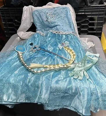 Frozen Inspired Elsa Dress And Accessories Kids (5-6) • $14.99