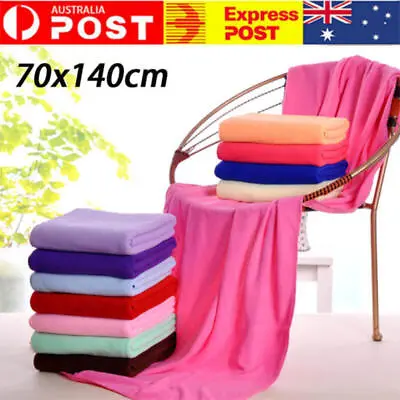 $12.18 • Buy Large Microfibre Bath Towel Quick Drying Beach Travel Sport Fast Absorbent Towel