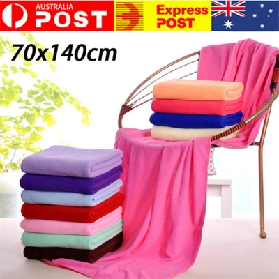 $11.57 • Buy Large Microfibre Bath Towel Quick Drying Beach Travel Sport Fast Absorbent Towel
