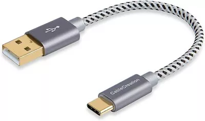 Short USB C Cable CableCreation 0.5ft 6 Inch USB C To A Cable Braided 3A Fast-A • $16.35