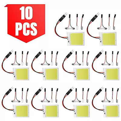 10X 48SMD COB White LED Panel Festoon T10 BA9S Car Interior Dome Map Light Bulbs • $9.99