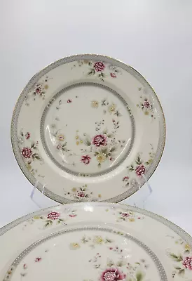 Mikasa Grande Ivory Devonshire 10-7/8  Dinner Plates L-2825 Flowers Lot Of 4 • $10