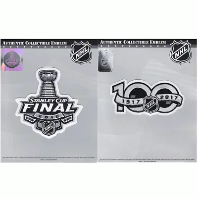 2018 Stanley Cup Final & NHL Hockey 100th Centennial Season Jersey Patch Combo • $43.80