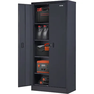 £219.98 • Buy VEVOR Metal Storage Cabinet W/ 4 Adjustable Shelves & Lockable 200lbs Per Shelf