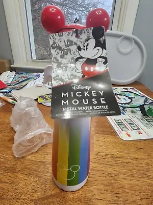 $14.95 • Buy Funko Disney Mickey Mouse  Metal Rainbow Stainless Steel Water Bottle NEW 