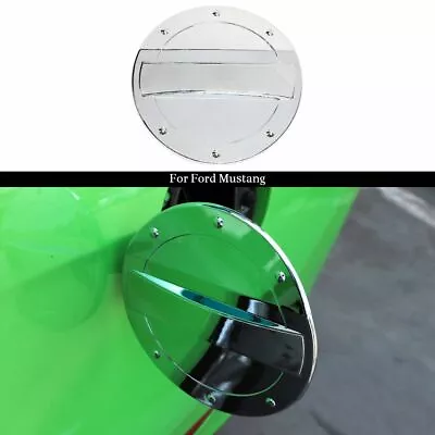 Chrome Filler Fuel Door Tank Gas Cap Cover Trim For Ford Mustang 2010-2014 ABS  • $17.49