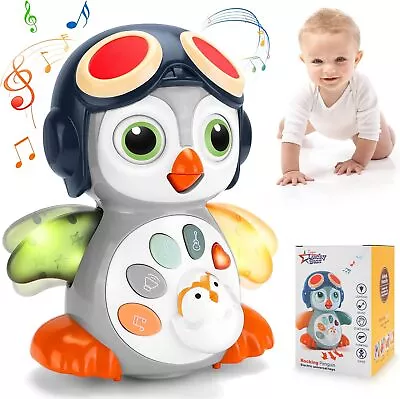 Kids Toys For 1 Year Old Penguin Dancing Crawling With Lights For Boy Girl Gifts • £10.90