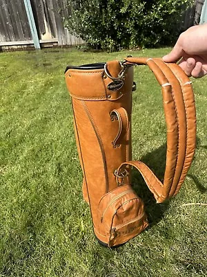 Vintage Wilson Faux Brown Leather Golf  Bag 15 Way Divider Made In USA • $29