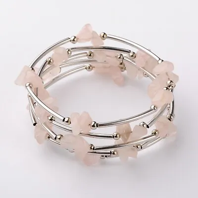 £4.89 • Buy Crystal Gemstone Bracelet Bead Chakra Natural Stone Silver Reiki Jewellery Gift