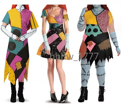 Halloween The Nightmare Before Dresses Christmas Sally Cosplay Costume Party NEW • $28.92