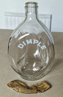 £4.75 • Buy Dimple,Haig,vintage 1960s Glass Whisky Bottle,8 Inch,ideal Make Ship In Bottle 