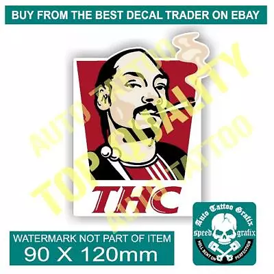 THC GANJA DECAL STICKER HotRod Weed Leaf Wasted Marijuana JDM Surf Skate Ski • $5.50