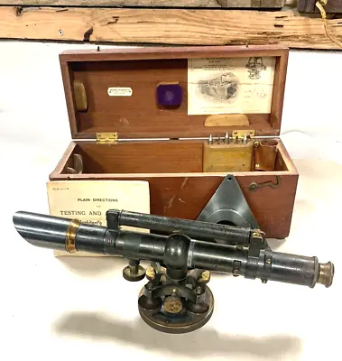 Vintage K&E Keuffel & Esser Paragon Brass Surveyor Equipment & Box (EY) • $550