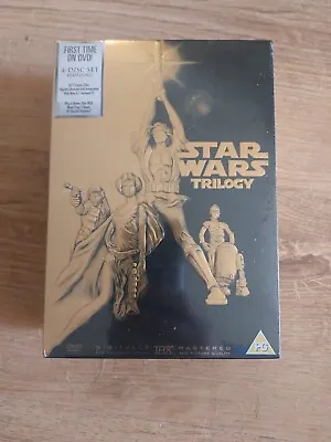 £15.99 • Buy Star Wars Trilogy Rare First Print Gold Edition DVD Boxset *NEW & SEALED*
