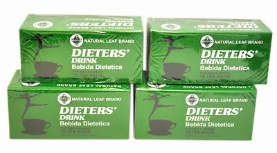 £21.75 • Buy 4 Boxes Of Dieters' Drink Bebida Dietetica Natural Leaf Brand Dieters 72 Tea Bag