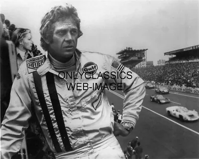 Tough Guy Steve Mcqueen In Gulf Gas Drivers Suit Lemans Auto Racing 8x10 Photo • $12.95