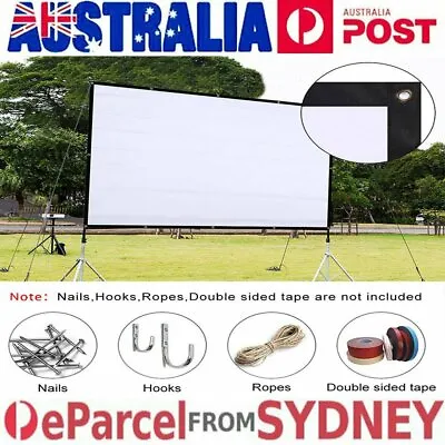 $24.69 • Buy Foldable Projector HD Screen 16:9/4:3 Home Cinema Theater Projection In/Outdoor