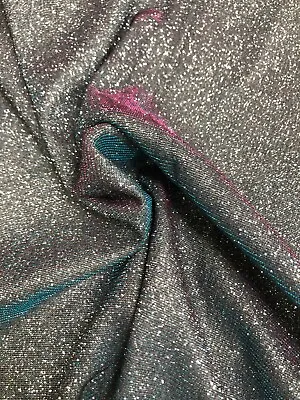 £1.39 • Buy Moonlight Fabric Stretch Jersey Shimmer Sparkly Glitter Dress Clothing Tables