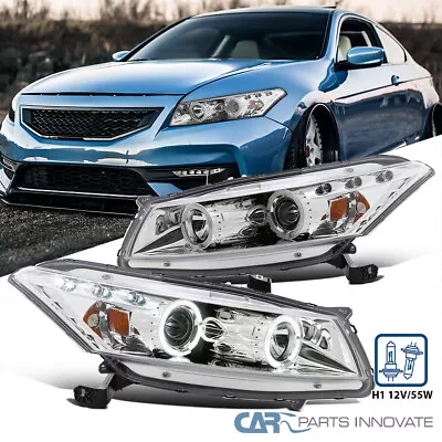 Fit 2008-2012 Honda Accord 2Dr Coupe LED Halo Projector Headlights Lamp Assembly • $208.95