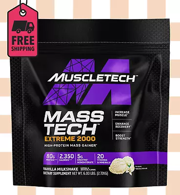 Mass Gainer Mass-Tech Extreme 2000 Whey Protein Powder Vanilla 6lbs Freeship!! • $40.99