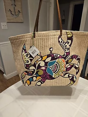 Vera Bradley Seashore Tote Plum Crazy NWT $65 MSRP • $40