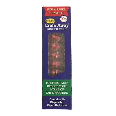 Crafe Away Mini 10 Cigarette Smoking Filters - 12 Packs • £22.99