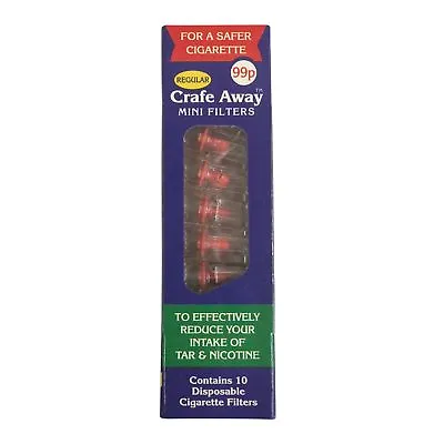 Crafe Away Mini 10 Cigarette Smoking Filters - 4 Packs • £8.99