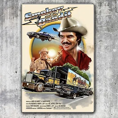 Smokey And The Bandit Movie Metal Poster Tin Sign - 20x30cm Plate • $14.90