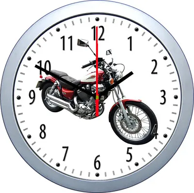 Wall Clock With Motif: Yamaha Motorcycle Biker Motorcycle Motif 2/2 XJR - YZF • £34.51