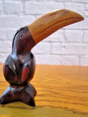 VTG Handmade Carved Wooden Bird Toucan Mid-Century Folk Art ExC • $16.95