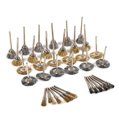 36Pcs Rotary Steel Wire Brush Drill Polishing Cup Wheel Tools For Rust Removal • $13