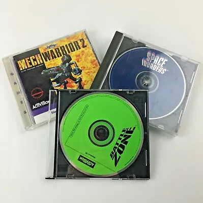 Lot 3 PC ACTIVISION Space Invaders Battle Zone Mech Warrior 2 Game CD Windows 95 • $87.47