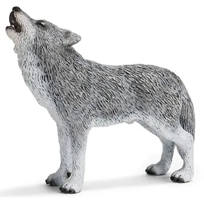 BRAND NEW Schleich 14626 - Grey Wolf Howling. Rare Retired Model. (Ref: PFDA) • $55