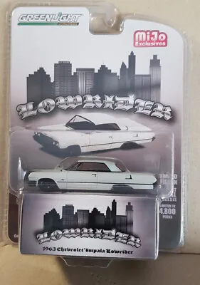 GREENLIGHT 1:64 LOWRIDER 1963 Chevrolet Impala MiJo Exclusive White • $22.99