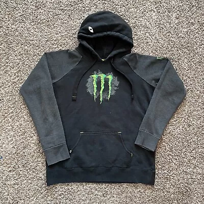 Monster Energy Hoodie Sweatshirt Size M Black Pullover Y2K - Pre-Owned • $44.99