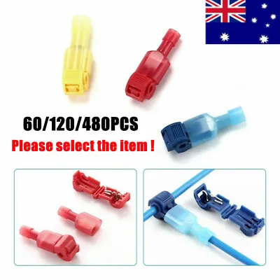 240PCS T-Taps Electrical Wire Cable Crimp Terminals Quick Splice Connectors Kit • $8.95